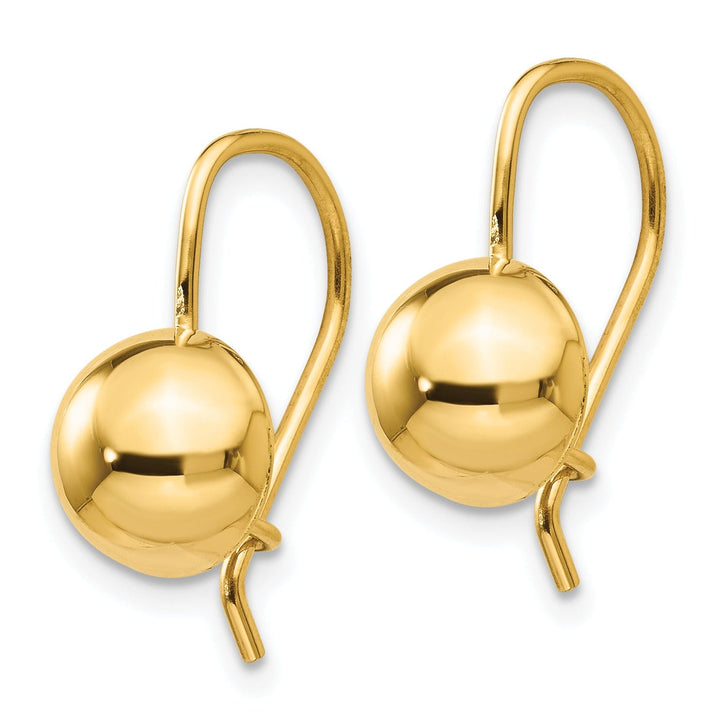 Lovely Rita's Earrings 14K Yellow Gold Bold Polished 8mm Hollow Half Ball Post Earrings