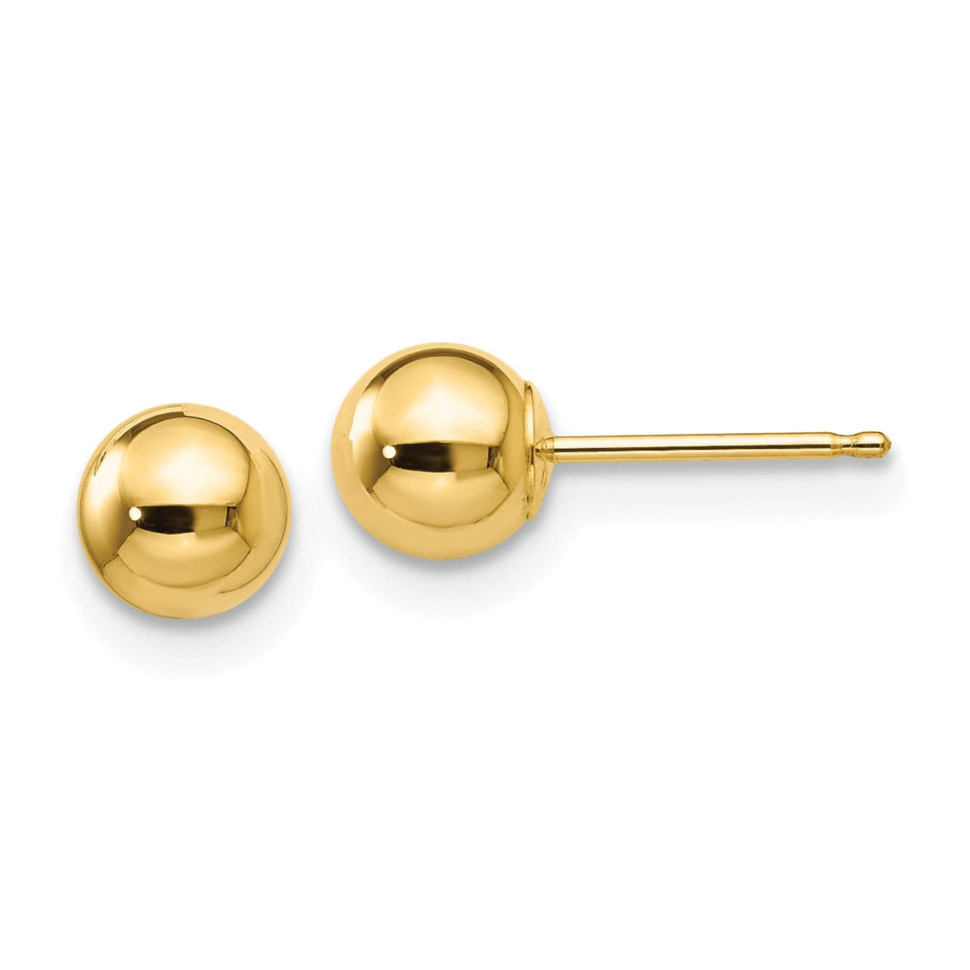 Lovely Rita's Earrings 14K Yellow Gold Charming Polished 5mm Ball Post Earrings
