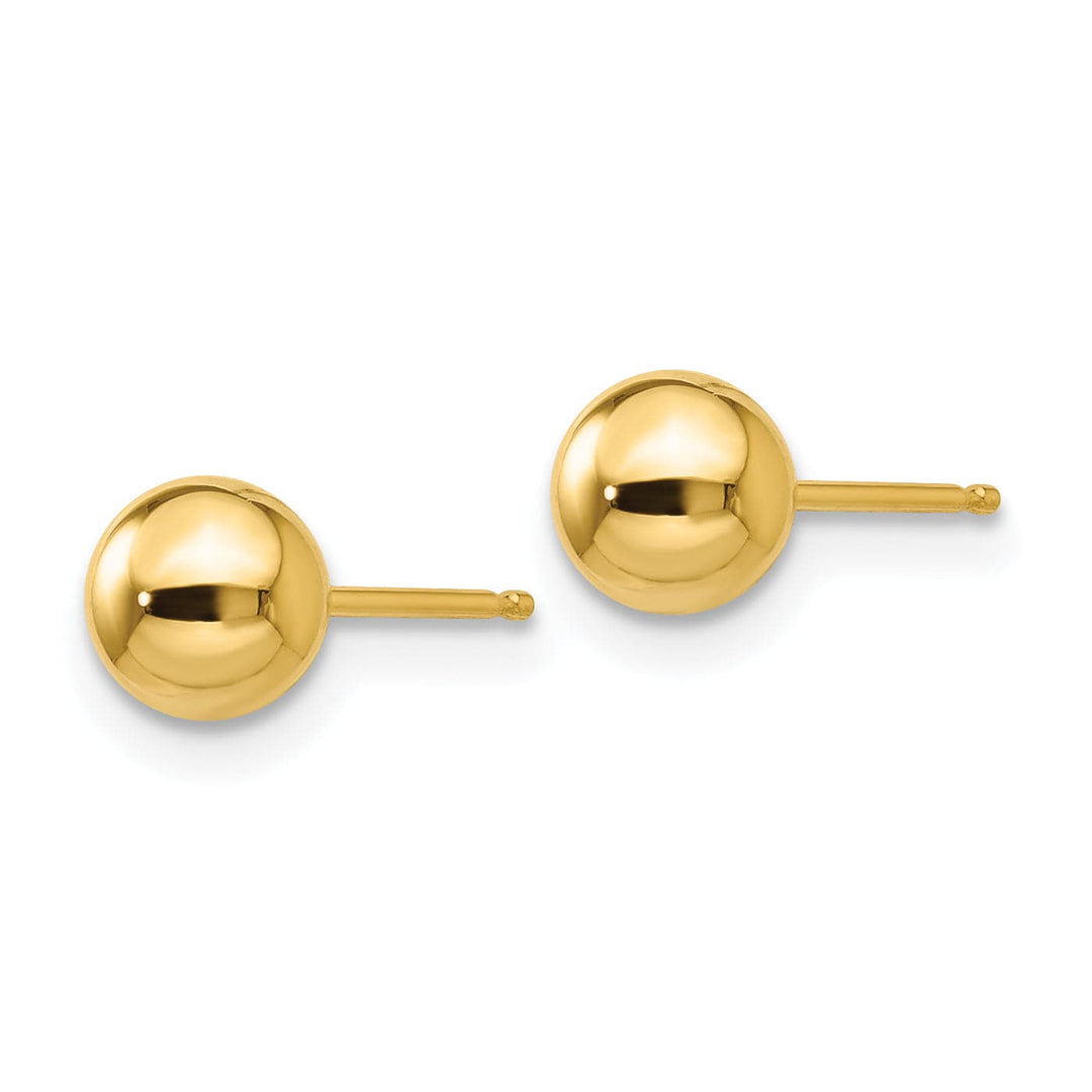 Lovely Rita's Earrings 14K Yellow Gold Charming Polished 5mm Ball Post Earrings