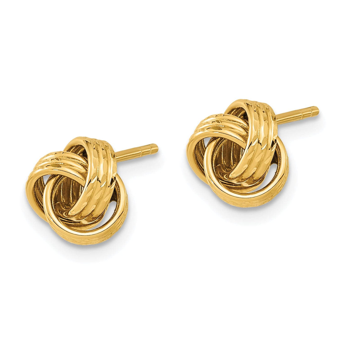 Lovely Rita's Earrings 14K Yellow Gold Charming Polished 8.5mm Love Knot Post Earrings