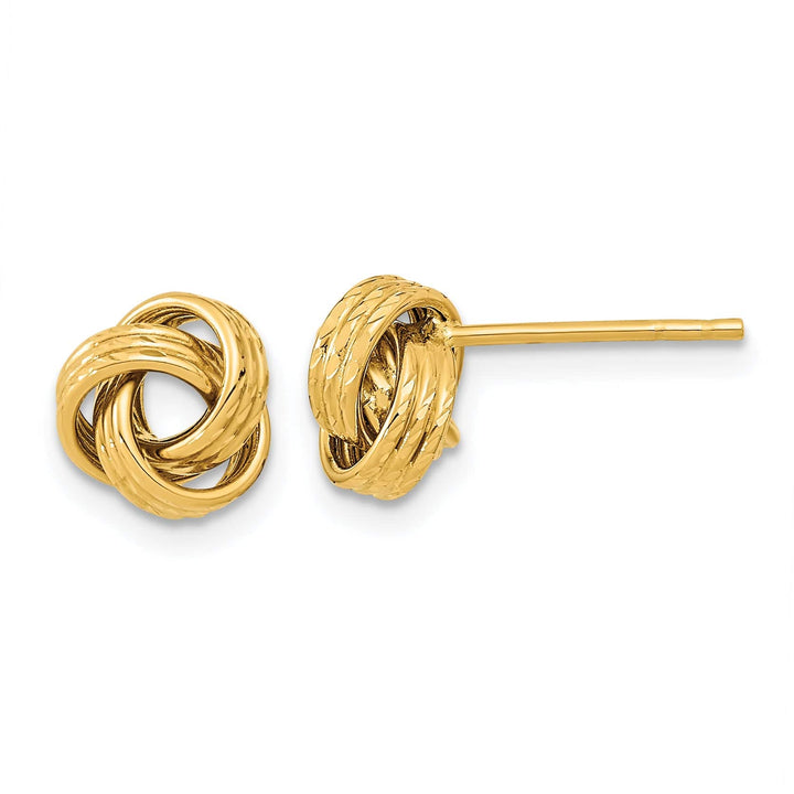 Lovely Rita's Earrings 14K Yellow Gold Charming Polished 8.5mm Love Knot Post Earrings