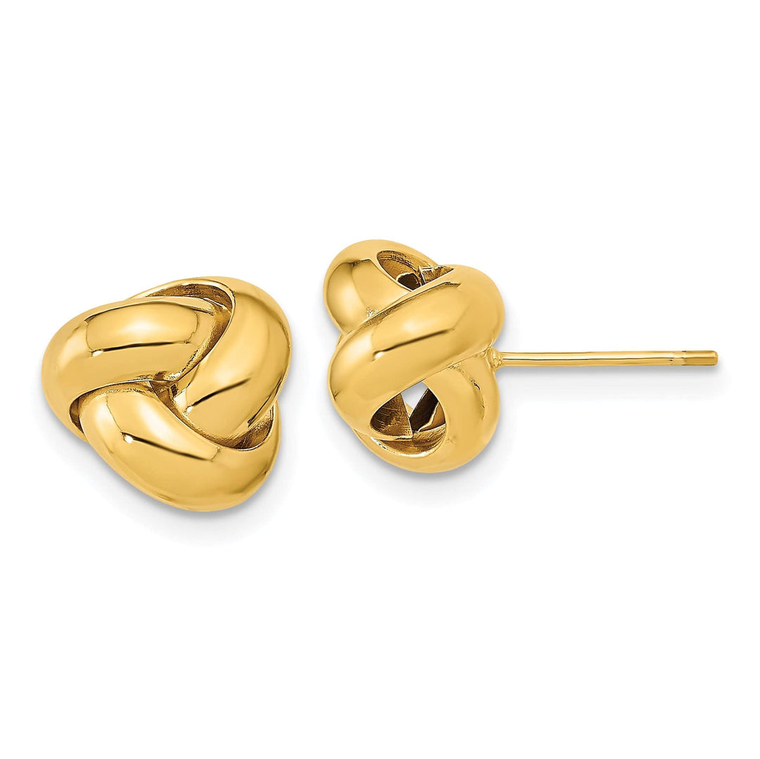 Lovely Rita's Earrings 14K Yellow Gold Chic Polished 11mm Love Knot Post Earrings