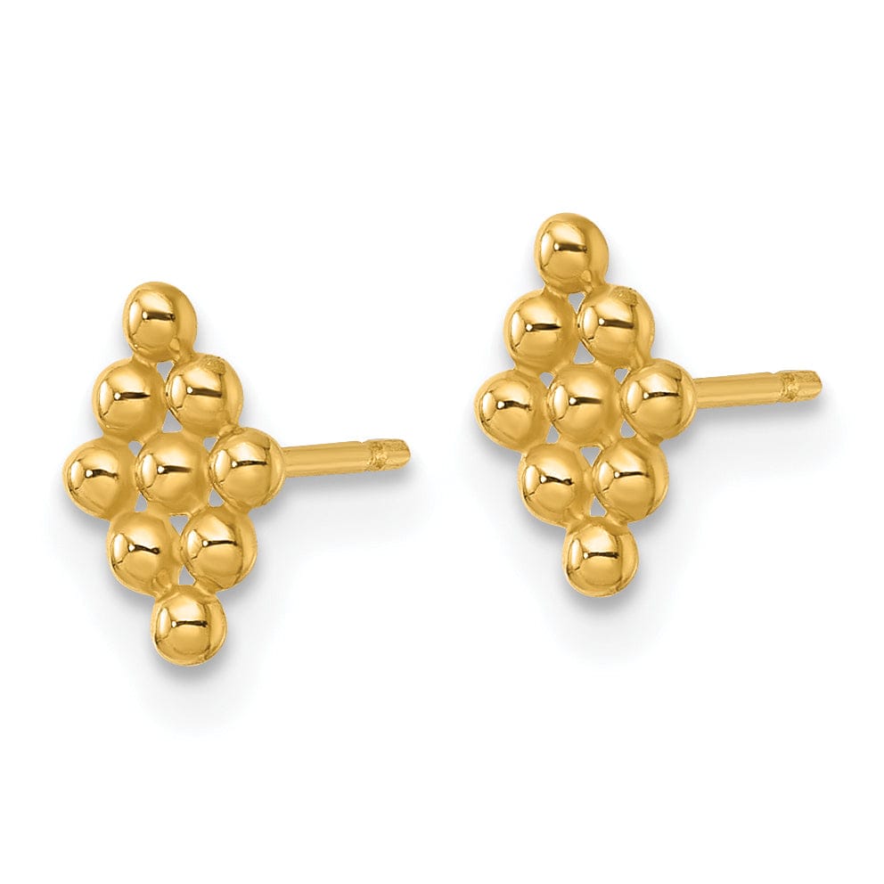 Lovely Rita's Earrings 14K Yellow Gold Classic Polished 5.25mm Diamond-Shape Post Earrings