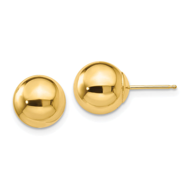 Lovely Rita's Earrings 14K Yellow Gold Classy Polished 9mm Ball Post Earrings