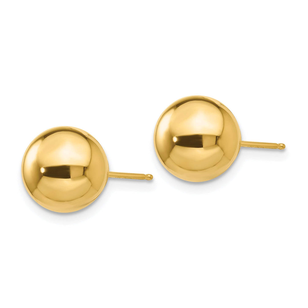 Lovely Rita's Earrings 14K Yellow Gold Classy Polished 9mm Ball Post Earrings