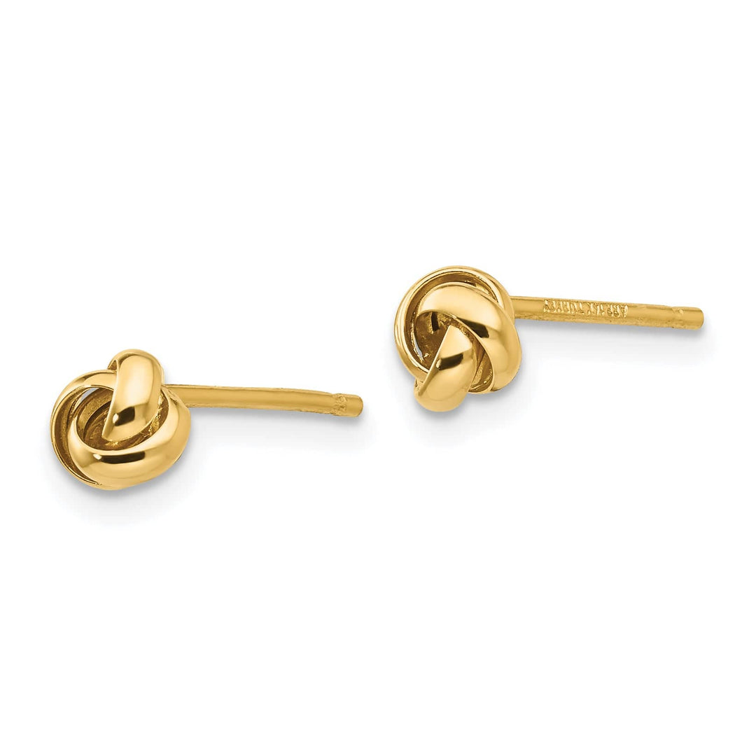 Lovely Rita's Earrings 14K Yellow Gold Contemporary Polished 5mm Love Knot Post Earrings