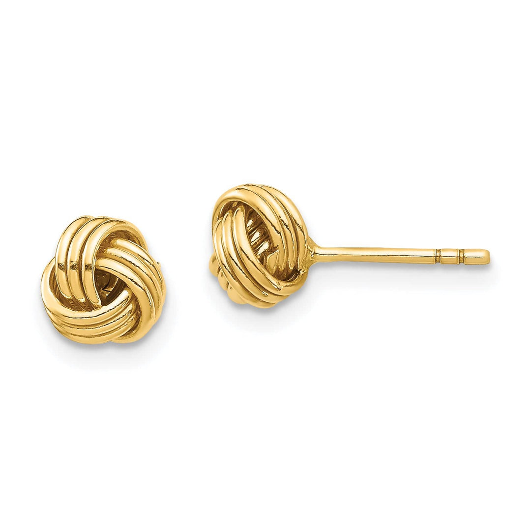 Lovely Rita's Earrings 14K Yellow Gold Contemporary Polished 6.44mm Love Knot Post Earrings