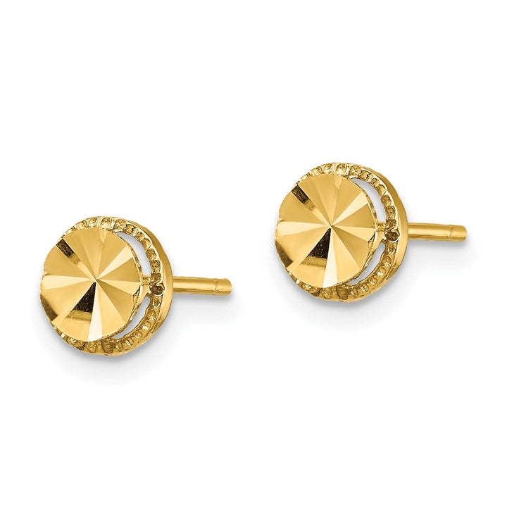 Lovely Rita's Earrings 14K Yellow Gold Cute Polished 6.25mm Design Post Earrings