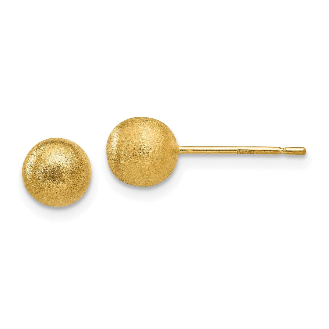 Lovely Rita's Earrings 14K Yellow Gold Cute Polished 6mm Ball Post Earrings