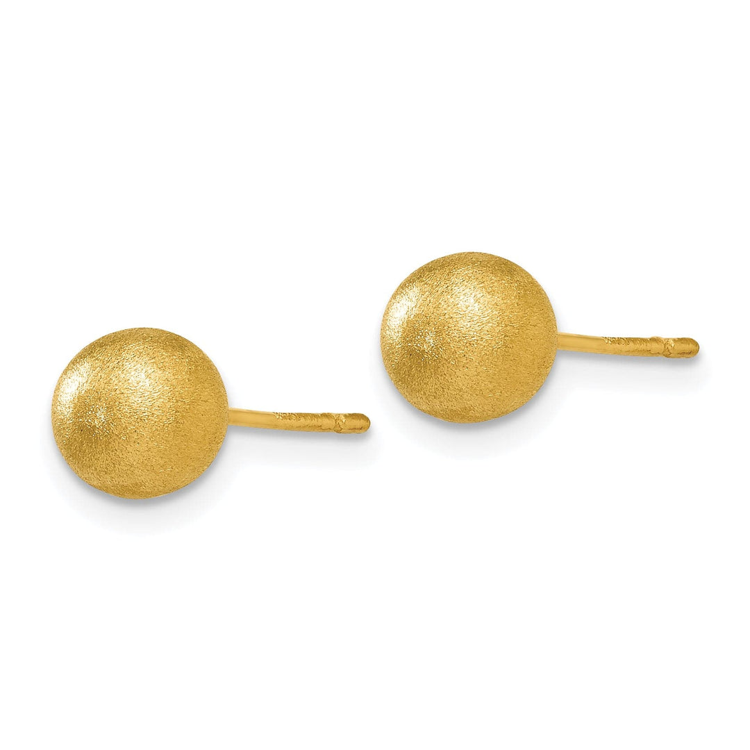 Lovely Rita's Earrings 14K Yellow Gold Cute Polished 6mm Ball Post Earrings