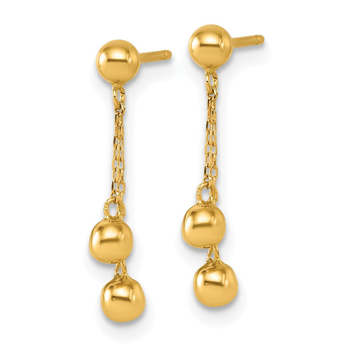 Lovely Rita's Earrings 14K Yellow Gold Dazzling Polished 3.3 mm Ball Post Earrings
