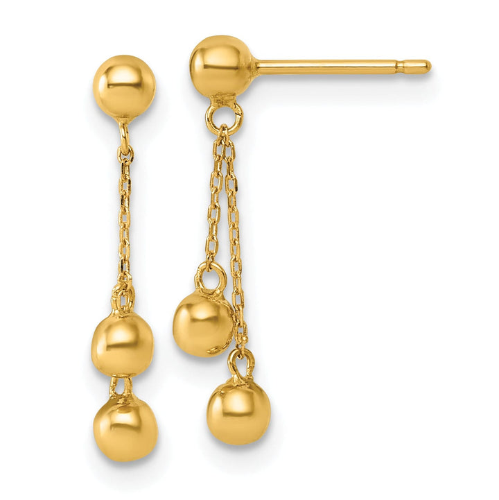 Lovely Rita's Earrings 14K Yellow Gold Dazzling Polished 3.3 mm Ball Post Earrings
