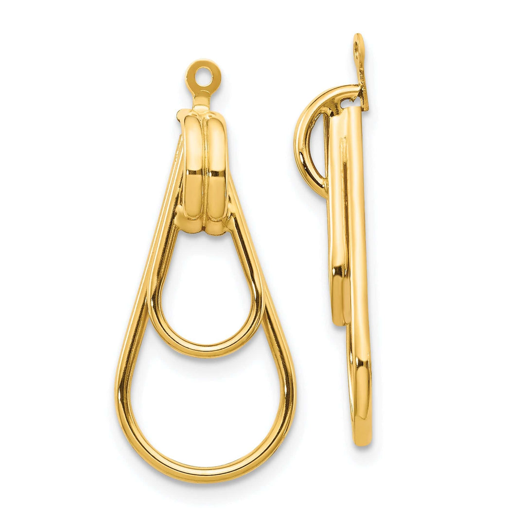 Lovely Rita's Earrings 14k Yellow Gold Double Teardrop Doorknocker Earring Jackets