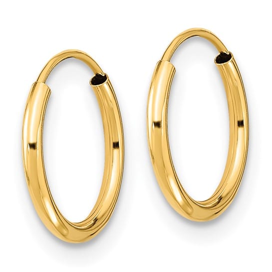 Lovely Rita's Earrings 14k Yellow Gold Endless Hoop Earrings