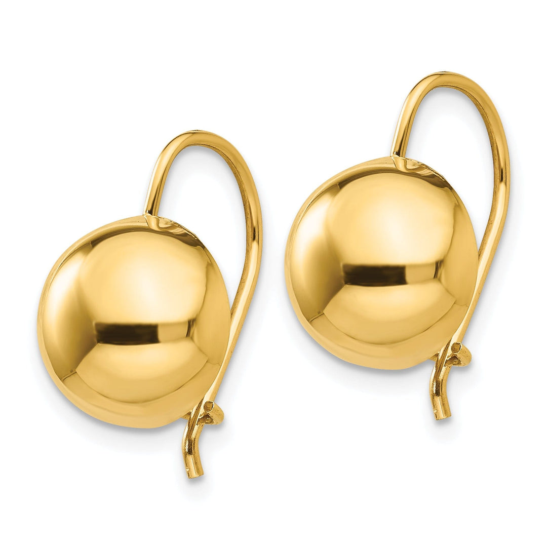 Lovely Rita's Earrings 14K Yellow Gold Fancy Polished 10.5mm Hollow Half Ball Post Earrings