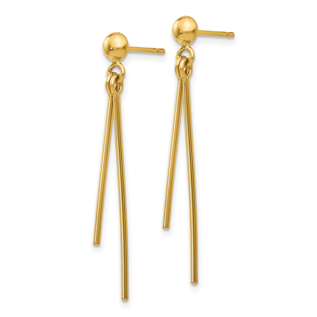 Lovely Rita's Earrings 14K Yellow Gold Glamorous Polished 3 mm Post Earrings