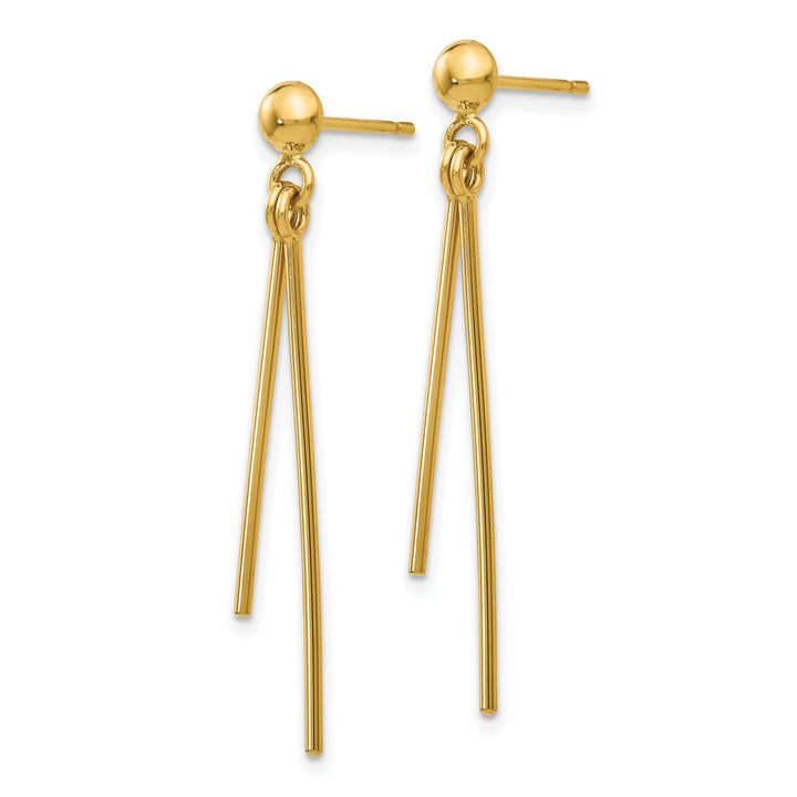 Lovely Rita's Earrings 14K Yellow Gold Glamorous Polished 3 mm Post Earrings