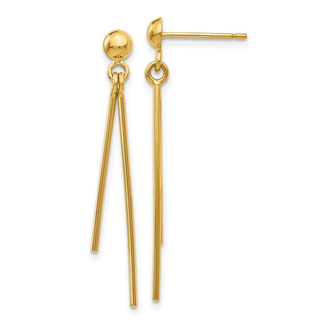 Lovely Rita's Earrings 14K Yellow Gold Glamorous Polished 3 mm Post Earrings
