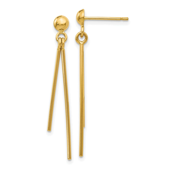 Lovely Rita's Earrings 14K Yellow Gold Glamorous Polished 3 mm Post Earrings