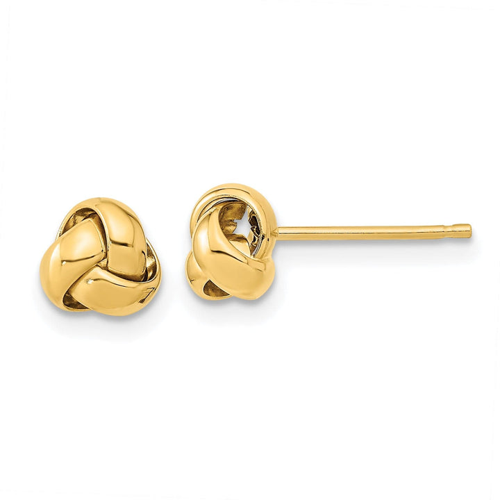Lovely Rita's Earrings 14K Yellow Gold Glamorous Polished 6.5mm Love Knot Post Earrings