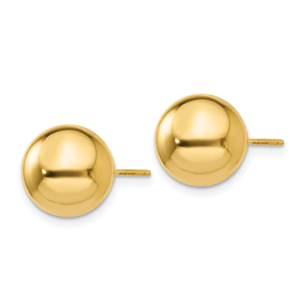 Lovely Rita's Earrings 14K Yellow Gold Gorgeous Polished 10mm Ball Post Earrings