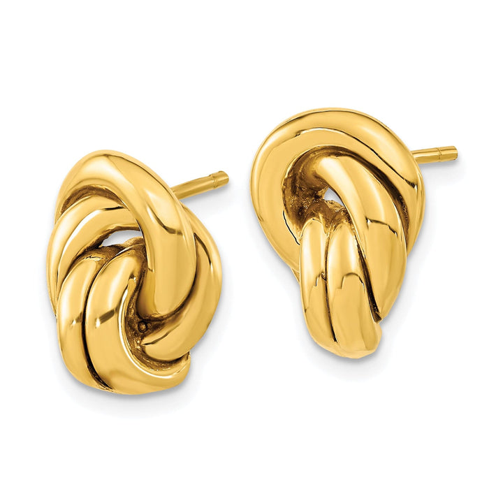 Lovely Rita's Earrings 14K Yellow Gold Lovely Polished 10.6mm Love Knot Post Hollow Earrings