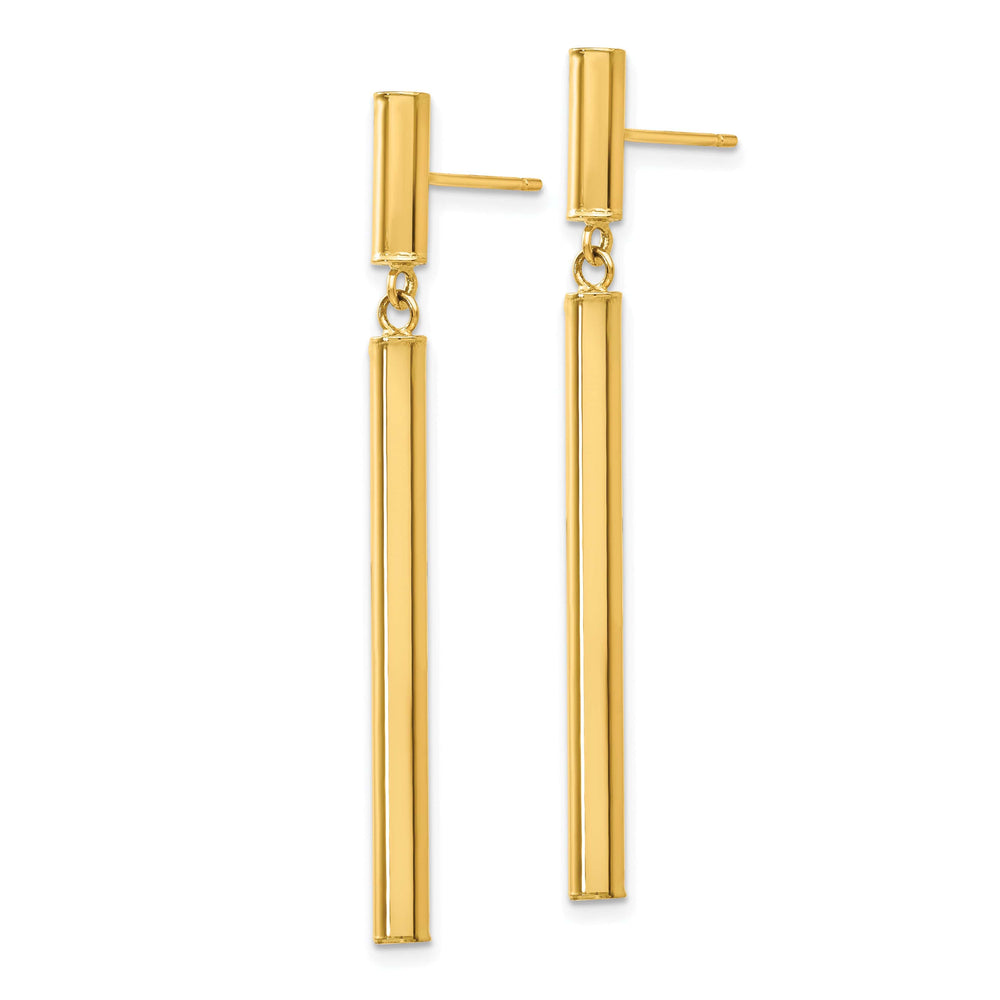 Lovely Rita's Earrings 14K Yellow Gold Lustrous Polished 3 mm Round Tube Post Earrings