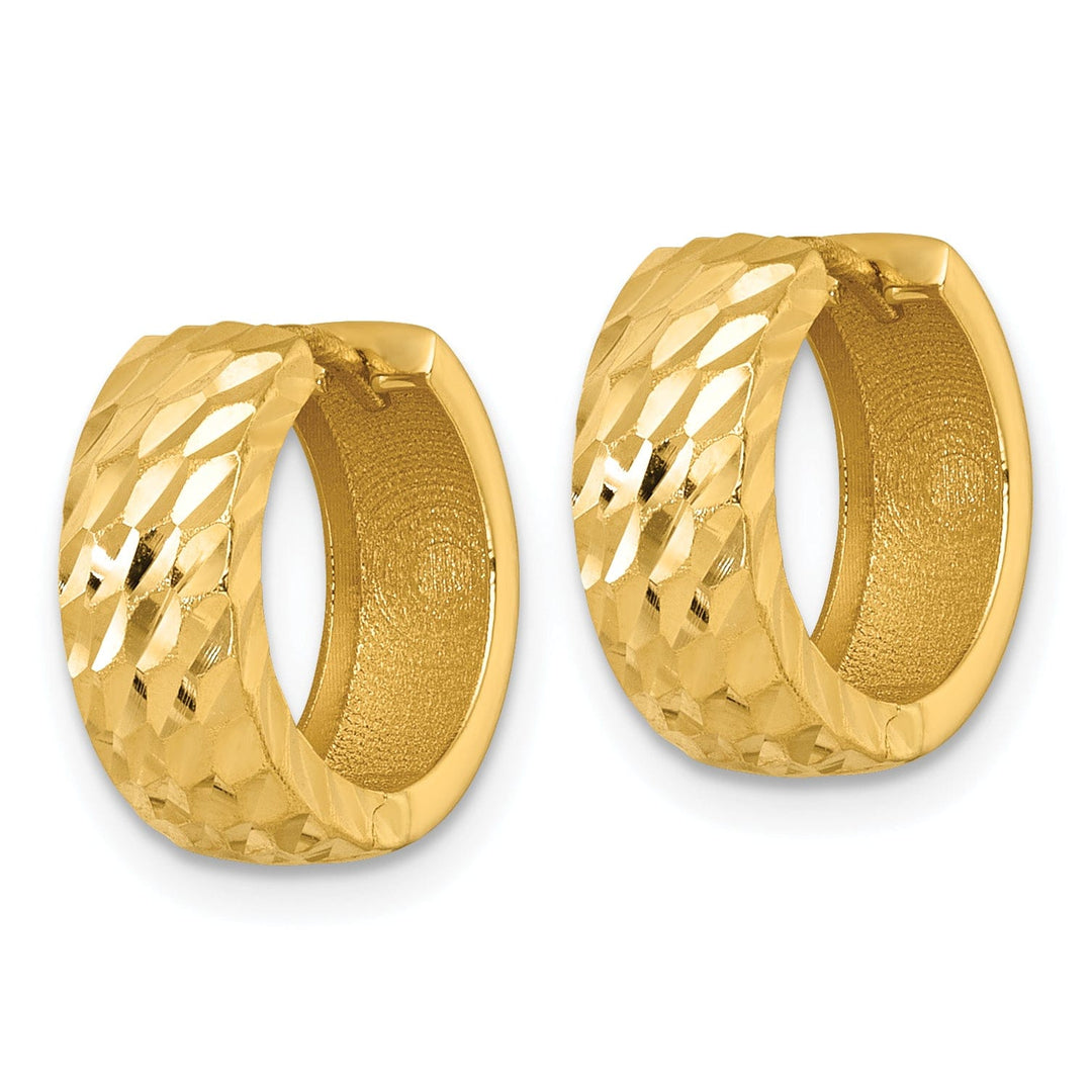 Lovely Rita's Earrings 14K Yellow Gold Luxe Polished 14.5mm 5.0mm Round Hinged Hoop Earrings