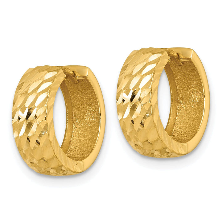 Lovely Rita's Earrings 14K Yellow Gold Luxe Polished 14.5mm 5.0mm Round Hinged Hoop Earrings