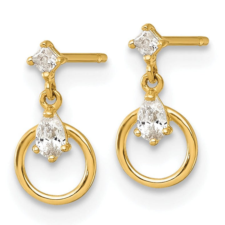 Lovely Rita's Earrings 14K Yellow Gold Opulent Polished 5.3mm Design Post Earrings