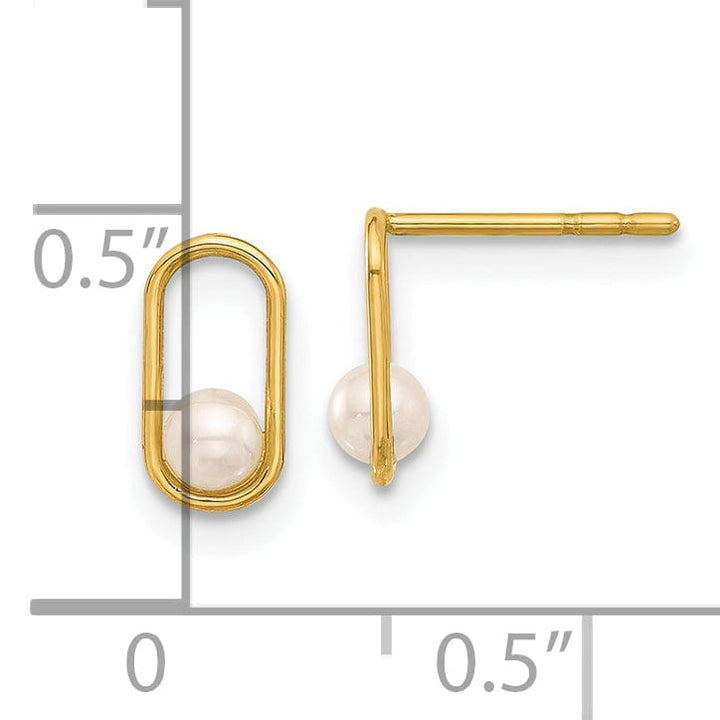 Lovely Rita's Earrings 14K Yellow Gold Perfect Polished 4.5mm Design Post Earrings