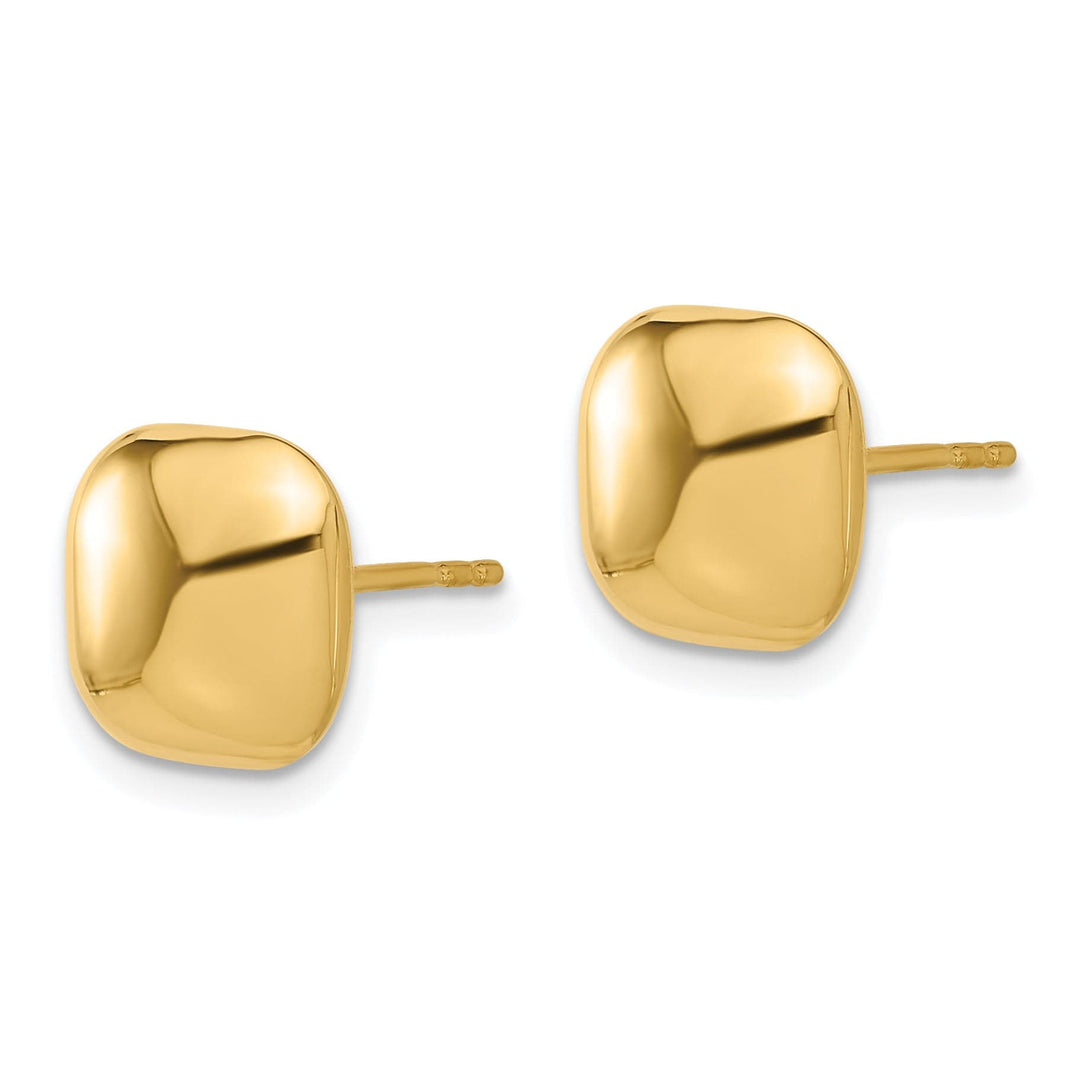 Lovely Rita's Earrings 14K Yellow Gold Petite Polished 10.1mm Puffed Button Post Earrings