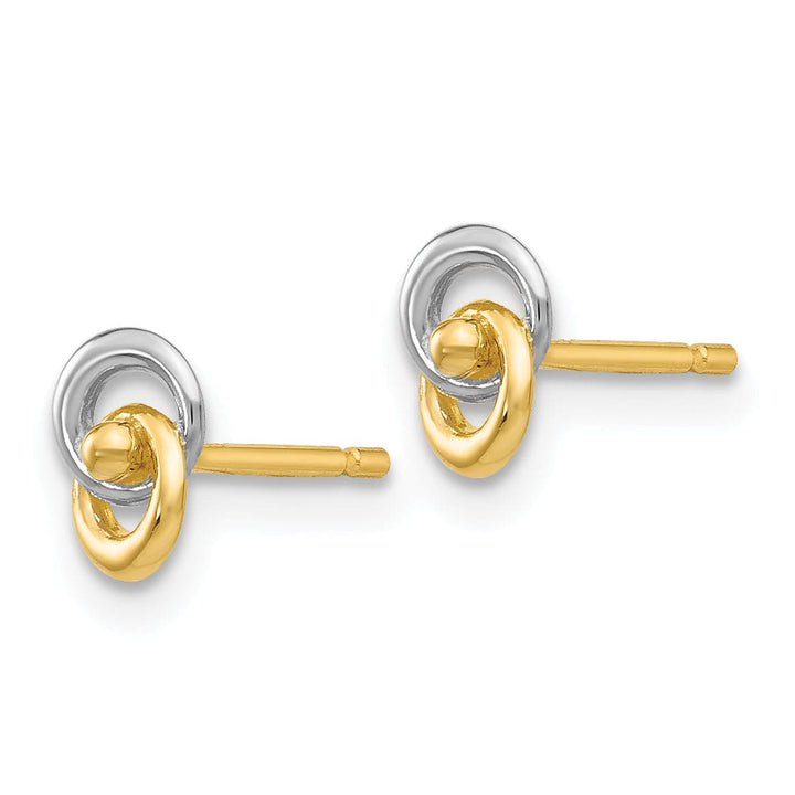 Lovely Rita's Earrings 14K Yellow Gold Petite Polished 6mm Design Post Earrings