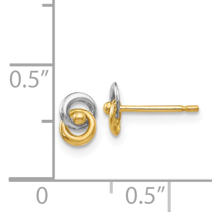 Lovely Rita's Earrings 14K Yellow Gold Petite Polished 6mm Design Post Earrings