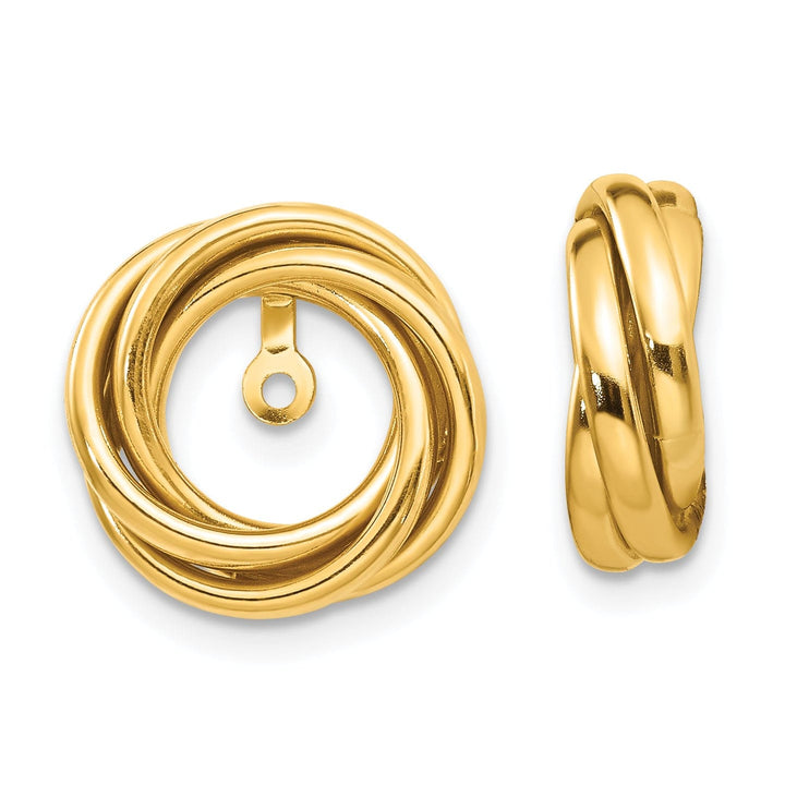 Lovely Rita's Earrings 14k Yellow Gold Polished Love Knot Earring Jackets