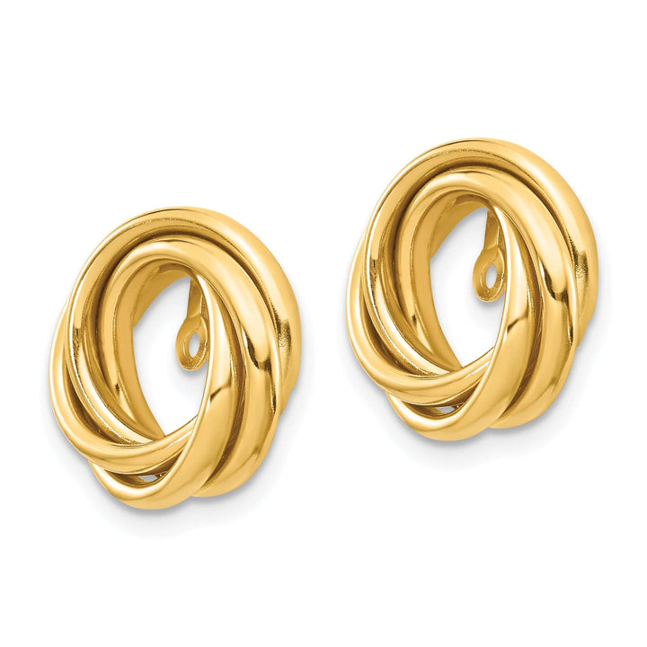 Lovely Rita's Earrings 14k Yellow Gold Polished Love Knot Earring Jackets