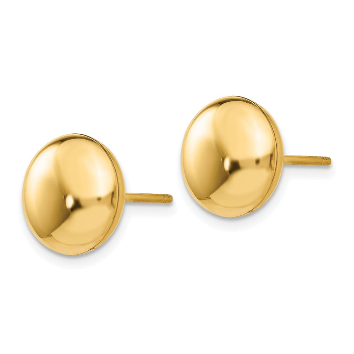 Lovely Rita's Earrings 14K Yellow Gold Pretty Polished 10.5mm Button Post Earrings