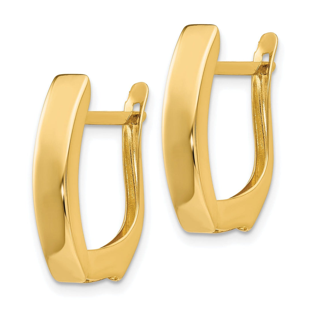 Lovely Rita's Earrings 14K Yellow Gold Radiant Polished 5mm Hinged Post Earrings