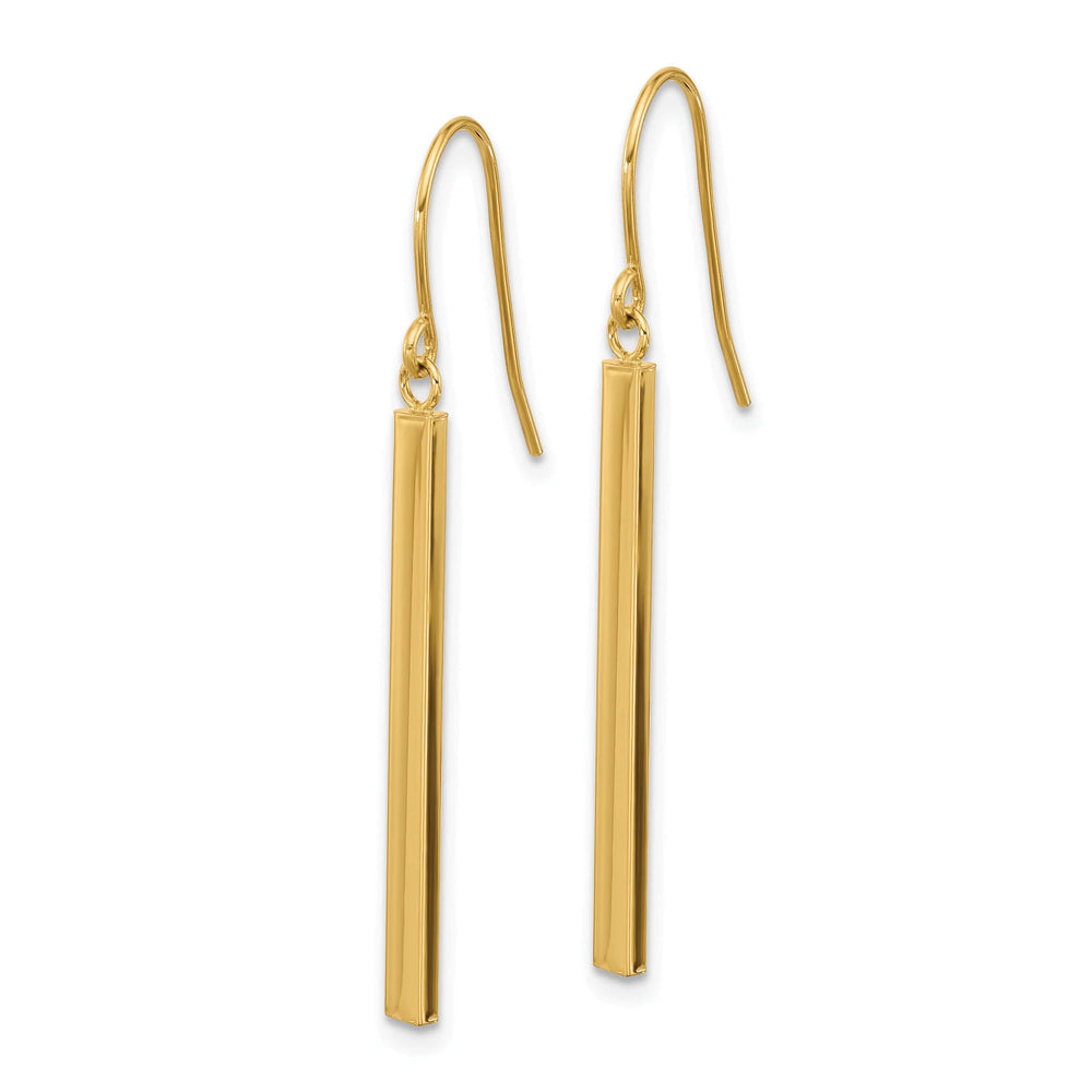 Lovely Rita's Earrings 14K Yellow Gold Refined Polished 1.5 mm Bar Post Earrings