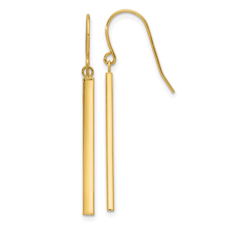Lovely Rita's Earrings 14K Yellow Gold Refined Polished 1.5 mm Bar Post Earrings