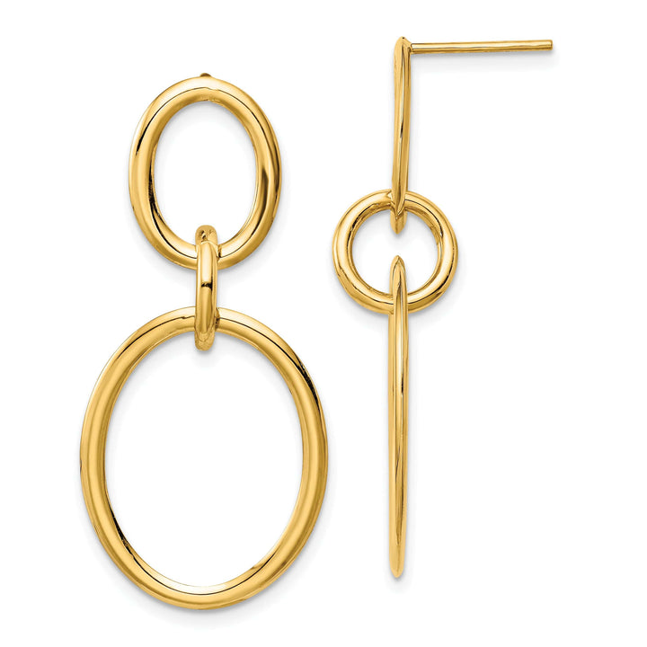 Lovely Rita's Earrings 14K Yellow Gold Refined Polished 17mm Hoop Earrings