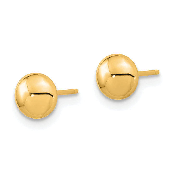 Lovely Rita's Earrings 14K Yellow Gold Sleek Polished 5.5mm Button Post Earrings