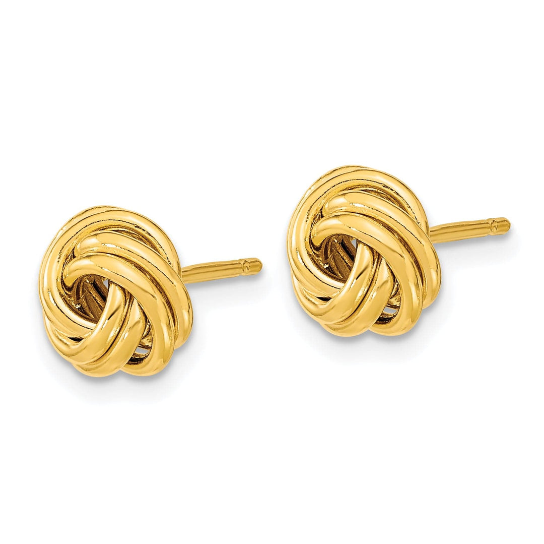 Lovely Rita's Earrings 14K Yellow Gold Sleek Polished 9mm Love Knot Post Earrings