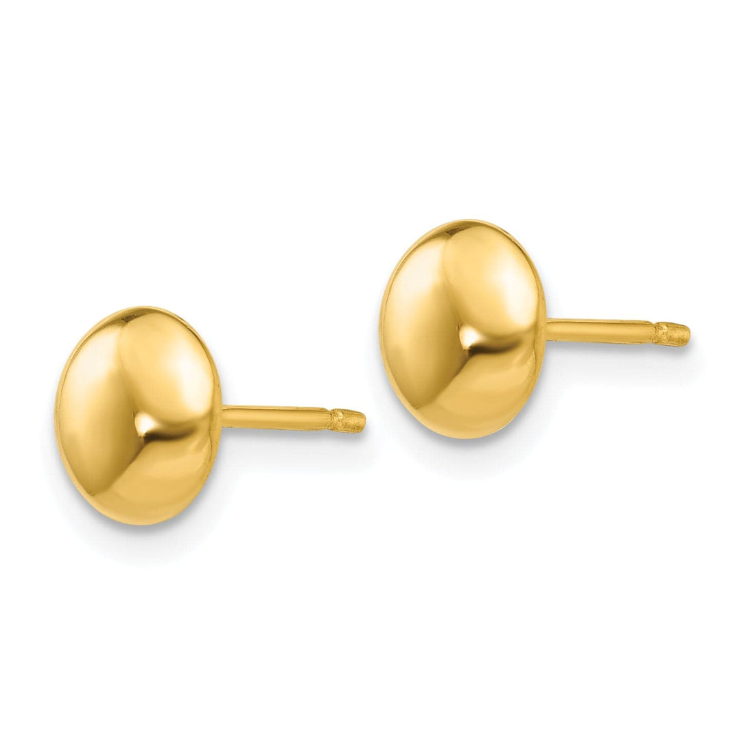 Lovely Rita's Earrings 14K Yellow Gold Sophisticated Polished 7mm Round Button Post Earrings