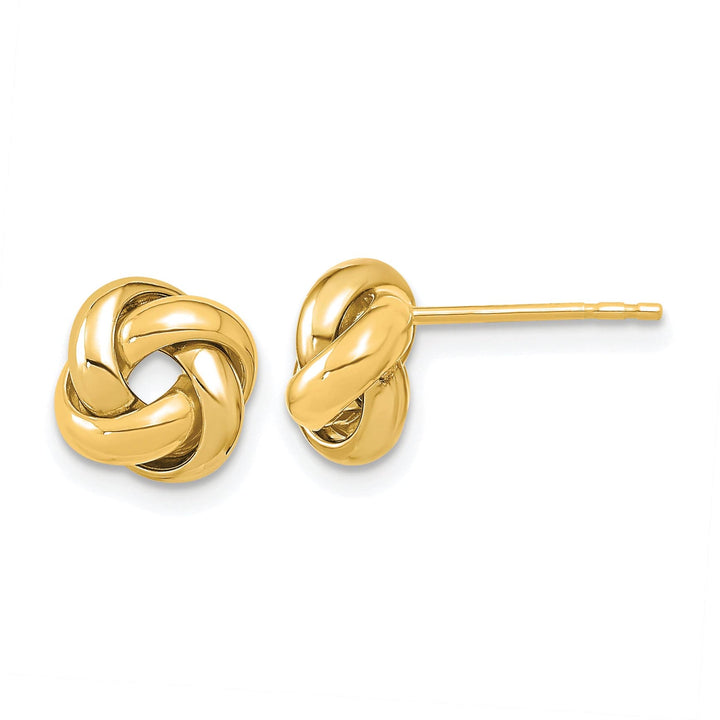 Lovely Rita's Earrings 14K Yellow Gold Sophisticated Polished 9mm Love Knot Post Earrings