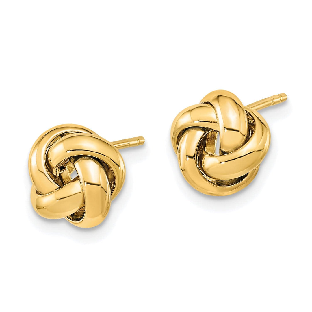 Lovely Rita's Earrings 14K Yellow Gold Sophisticated Polished 9mm Love Knot Post Earrings