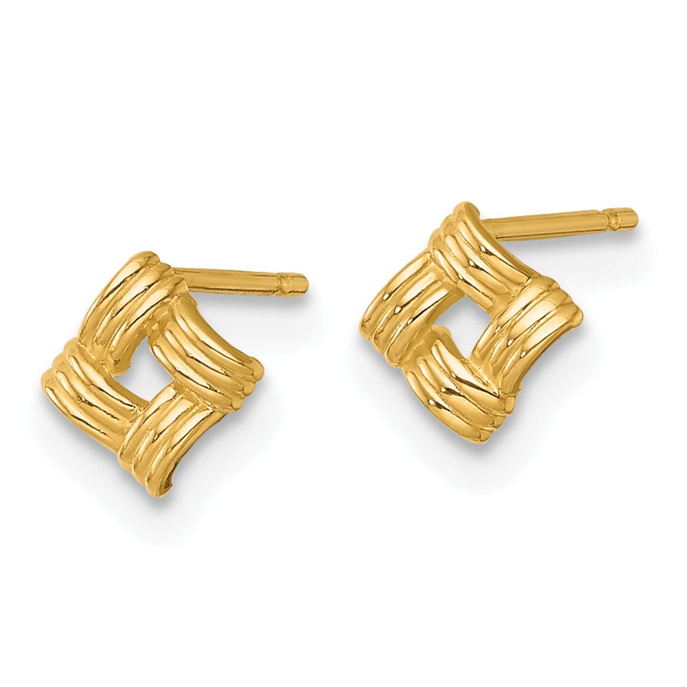 Lovely Rita's Earrings 14K Yellow Gold Sweet Polished 4.8mm Square Post Earrings