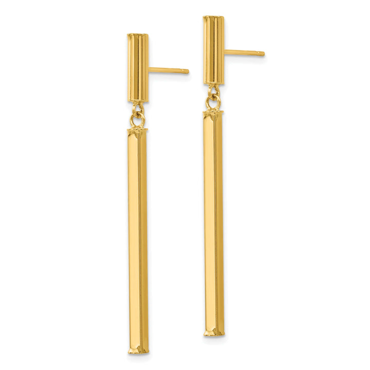 Lovely Rita's Earrings 14K Yellow Gold Timeless Polished 3 mm Fancy Squared Post Earrings