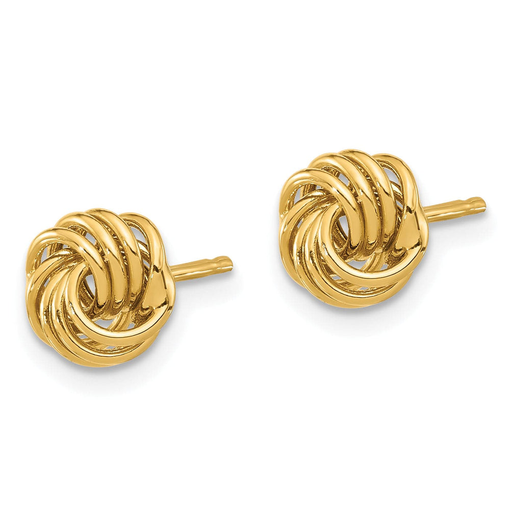 Lovely Rita's Earrings 14K Yellow Gold Timeless Polished 7.6mm Love Knot Post Earrings