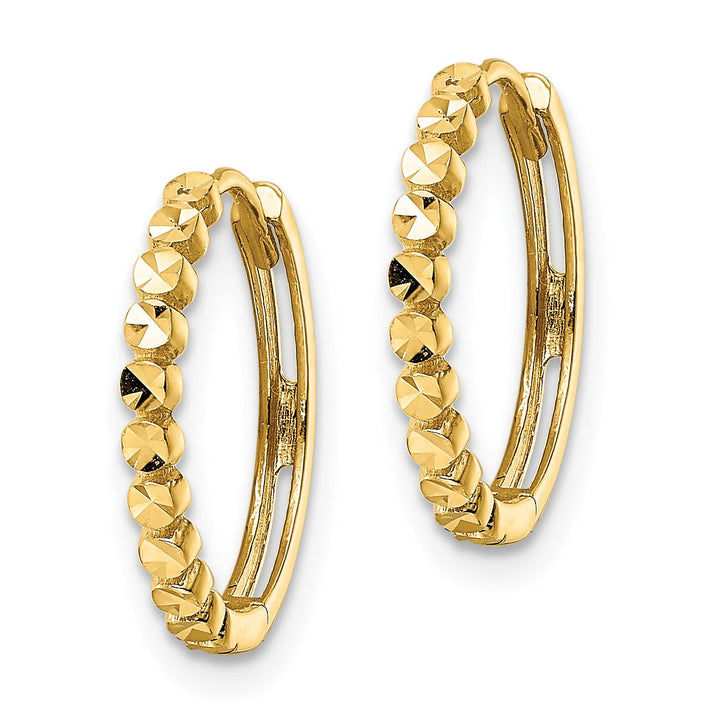 Lovely Rita's Earrings 14K Yellow Gold Trendy Polished 1.5mm 2x16mm Hinged Hoop Earrings